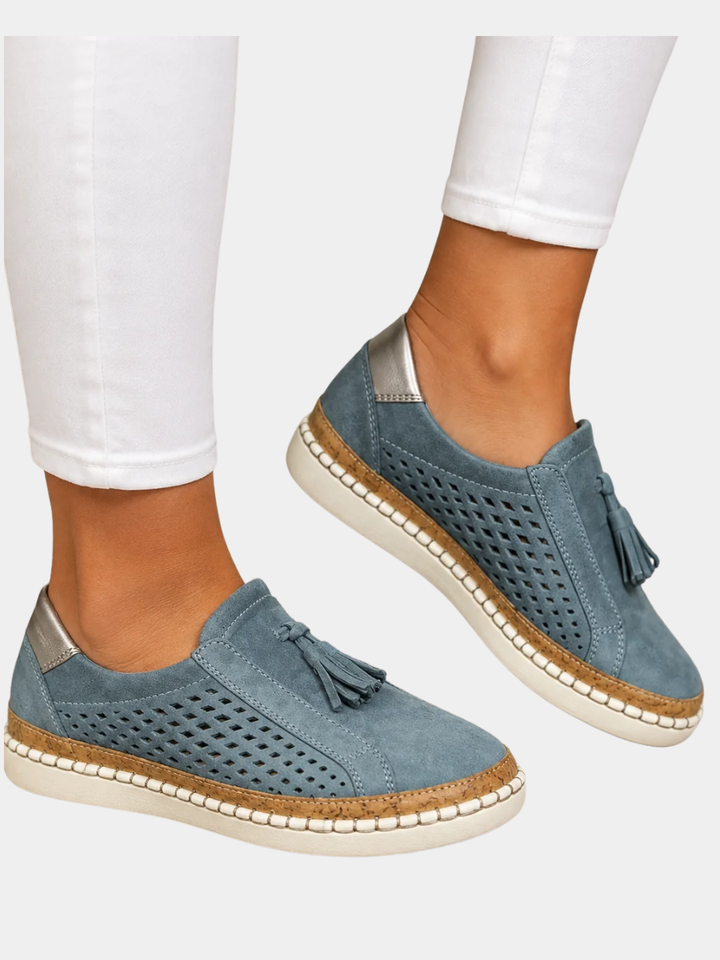 CHARLOTTE AVALON | PERFORATED TASSEL LOAFERS FOR WOMAN