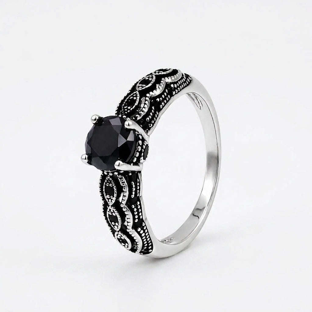 Vintage Black Obsidian Ring — product detail