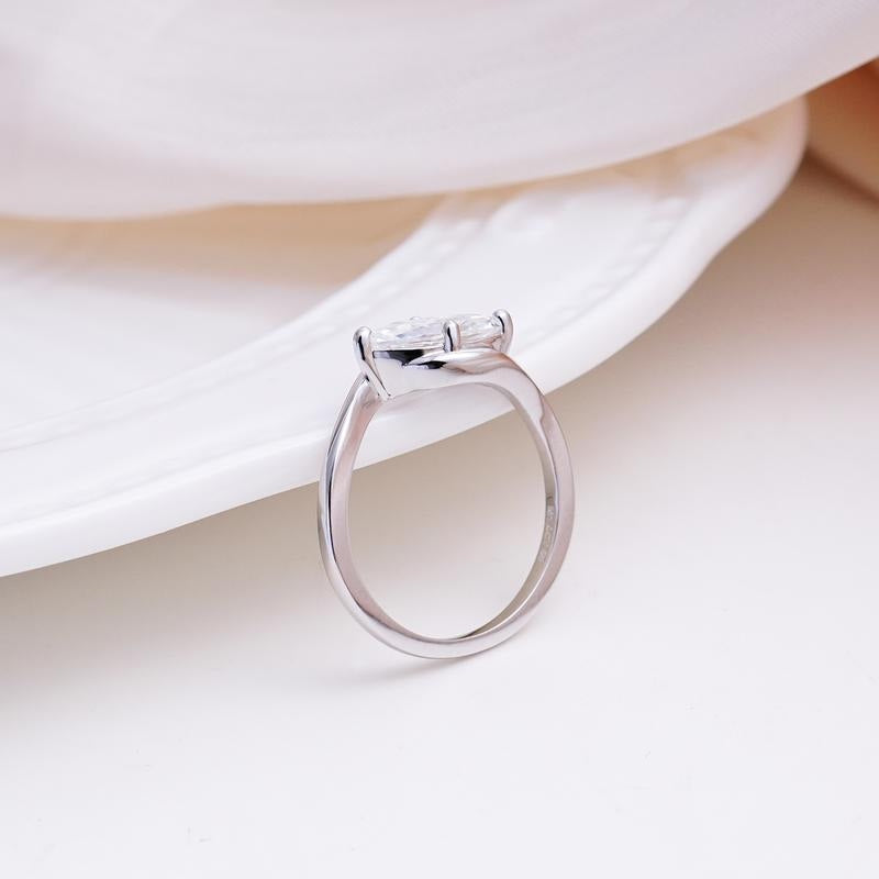 Marquise Cut Crossover Ring — product detail