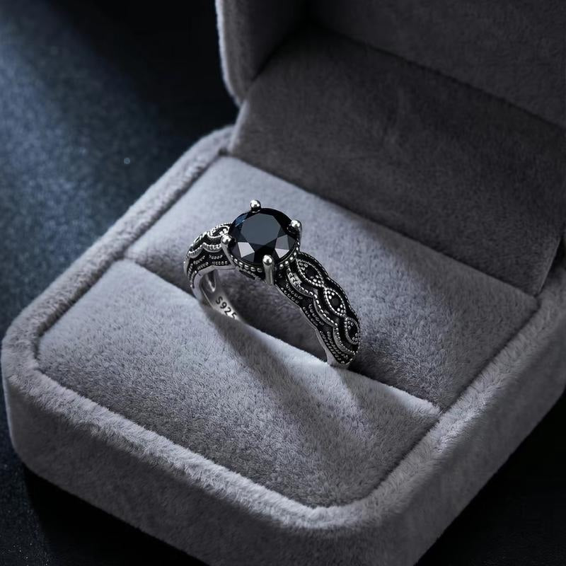 Vintage Black Obsidian Ring — product detail