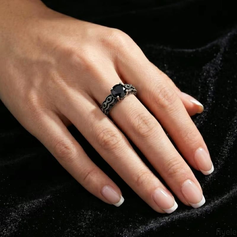 Vintage Black Obsidian Ring — product detail