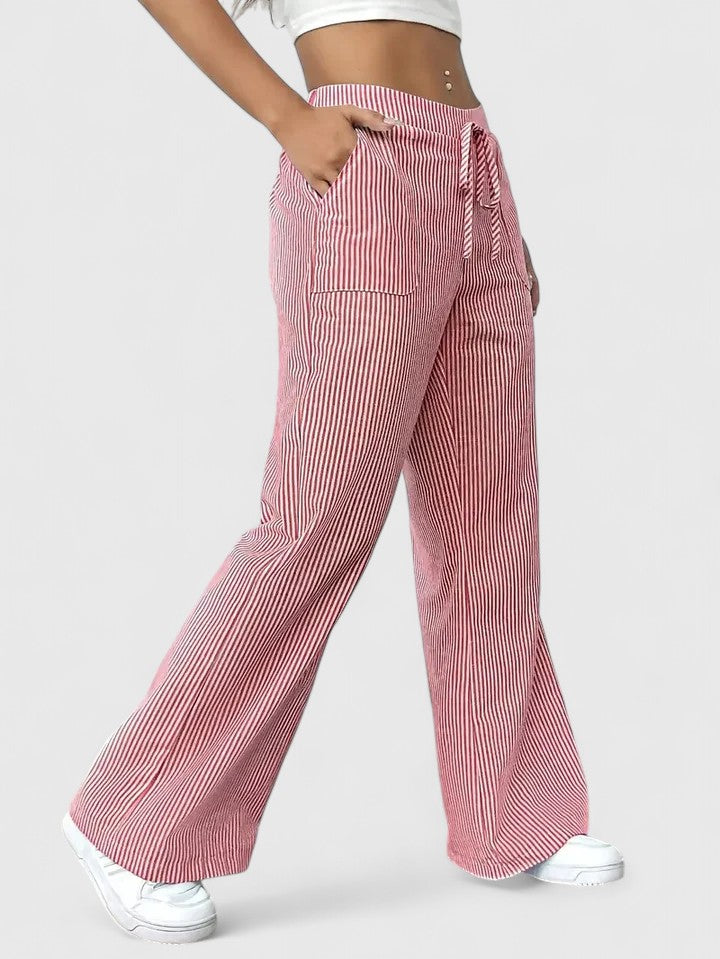 Isla | Wide-Leg Striped Trousers