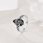 Floral Accented Onyx Ring — product detail