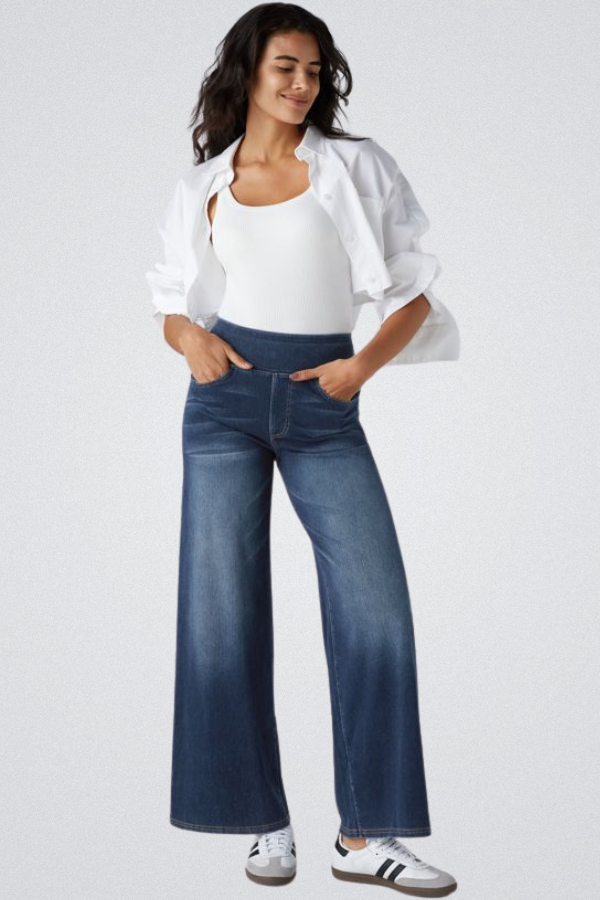 LUCY | HIGH WAIST WIDE LEG JEANS
