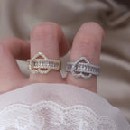 14k Lovers Loop Sparkling Heart Ring — product detail