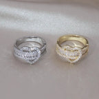 14k Lovers Loop Sparkling Heart Ring — product detail