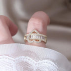 14k Lovers Loop Sparkling Heart Ring — product detail