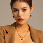 18k Dainty Heart Hoops Earrings — product detail
