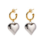 18k Dainty Heart Hoops Earrings — product detail