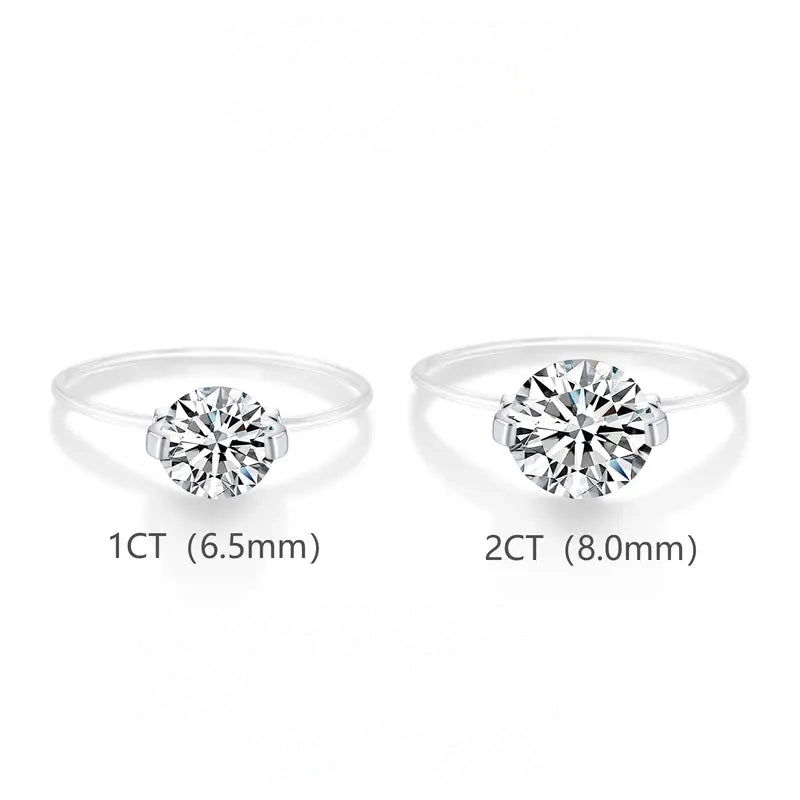 S925 1-2 Carat Moissanite Invisible Band Ring — product detail