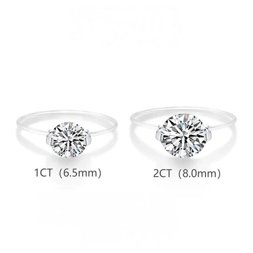 S925 1-2 Carat Moissanite Invisible Band Ring — product detail