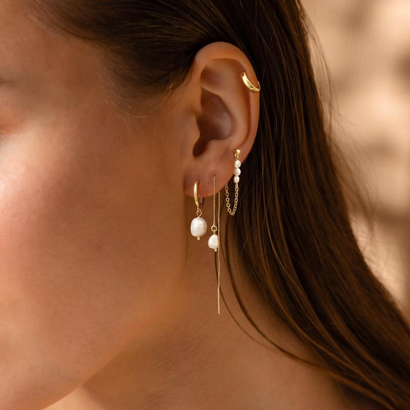 4 Pair Pearl Accented Earrings Set — product detail