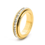 Simulated Sparkling Accented Rotating Anxiety Relief Ring — product detail