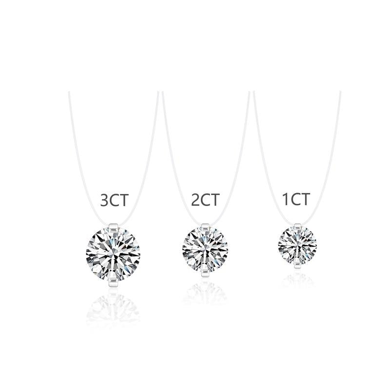 S925 1-3 Carat Moissanite Invisible Necklace — product detail