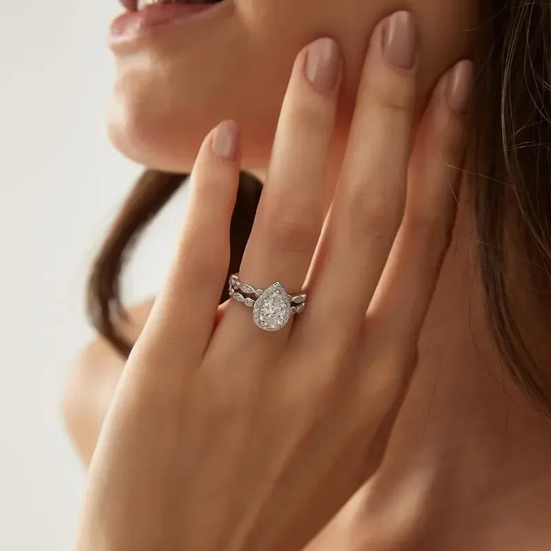 2pc Pear Cut Ring Set — product detail