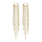 14k Tassel Chain Hoop Earrings — product detail
