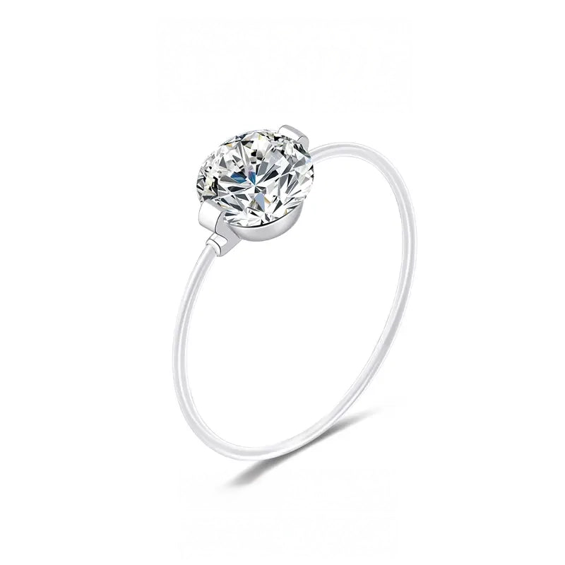 S925 1-2 Carat Moissanite Invisible Band Ring — product detail