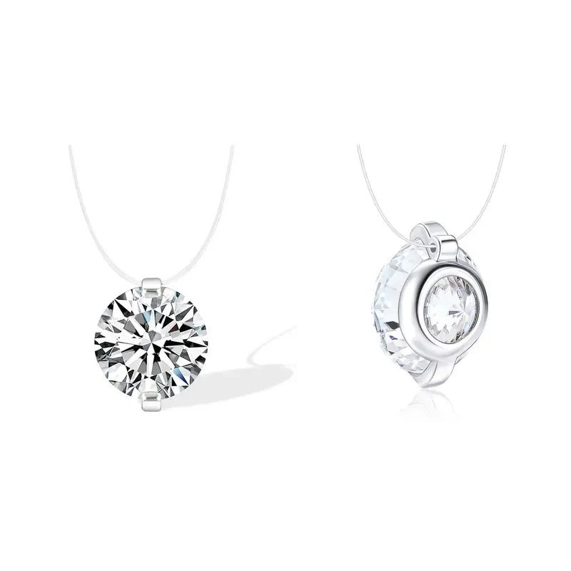 S925 1-3 Carat Moissanite Invisible Necklace — product detail