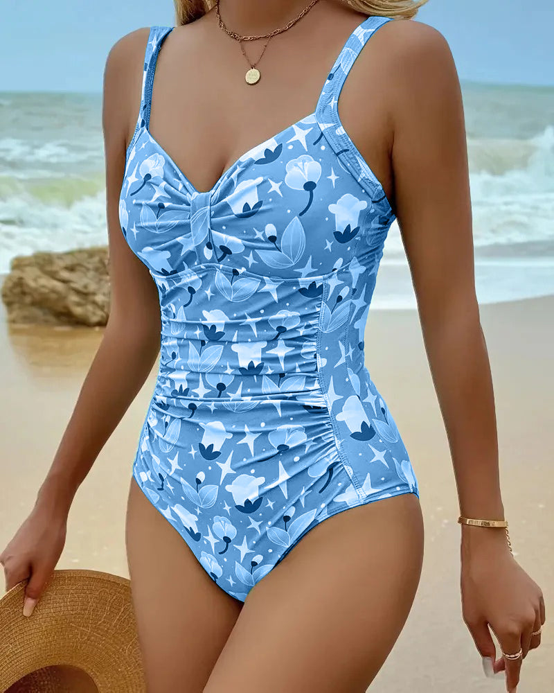 Frida | One-Piece Swimsuit with Printed Shoulder Straps