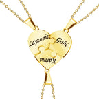 Personalised Family Heart Puzzle Necklace — product detail