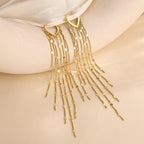 14k Tassel Chain Hoop Earrings — product detail