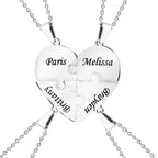 Personalised Family Heart Puzzle Necklace — product detail