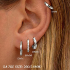 8pc Classic Huggie Hoop Earrings Set — product detail