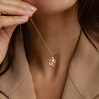 Dainty Heart Letter Initial Necklace — product detail