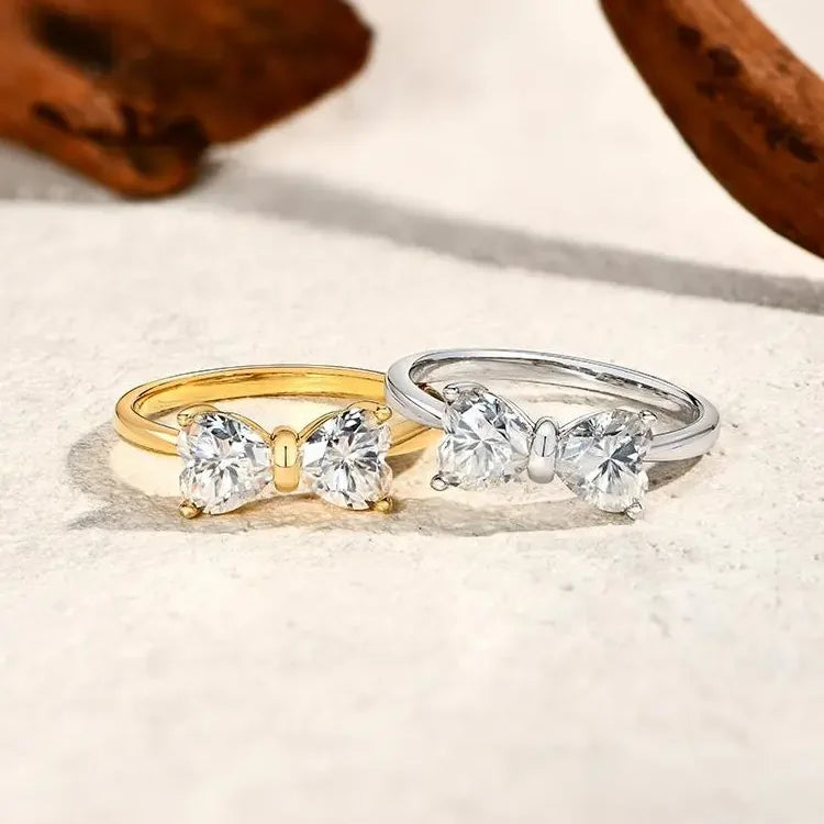S925 Moissanite Feminine Bow Ring — product detail