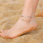 2pc 14k Sparkling Letter Initial Anklet — product detail