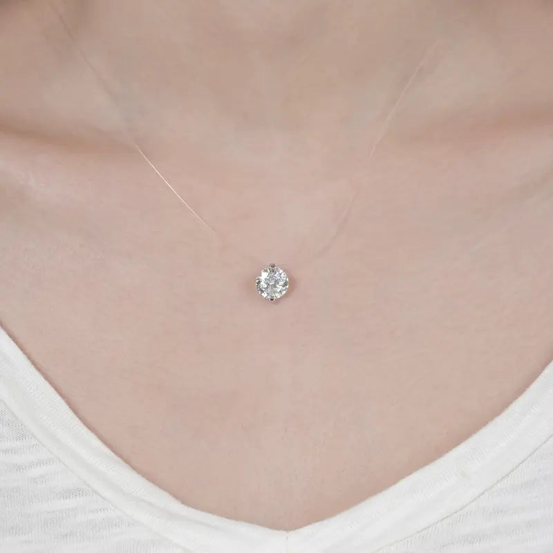 S925 1-3 Carat Moissanite Invisible Necklace — product detail