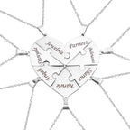 Personalised Family Heart Puzzle Necklace — product detail