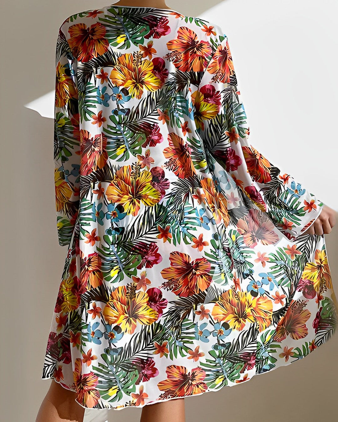 Flora | Tropical Print Bikini Set with Cover-up
