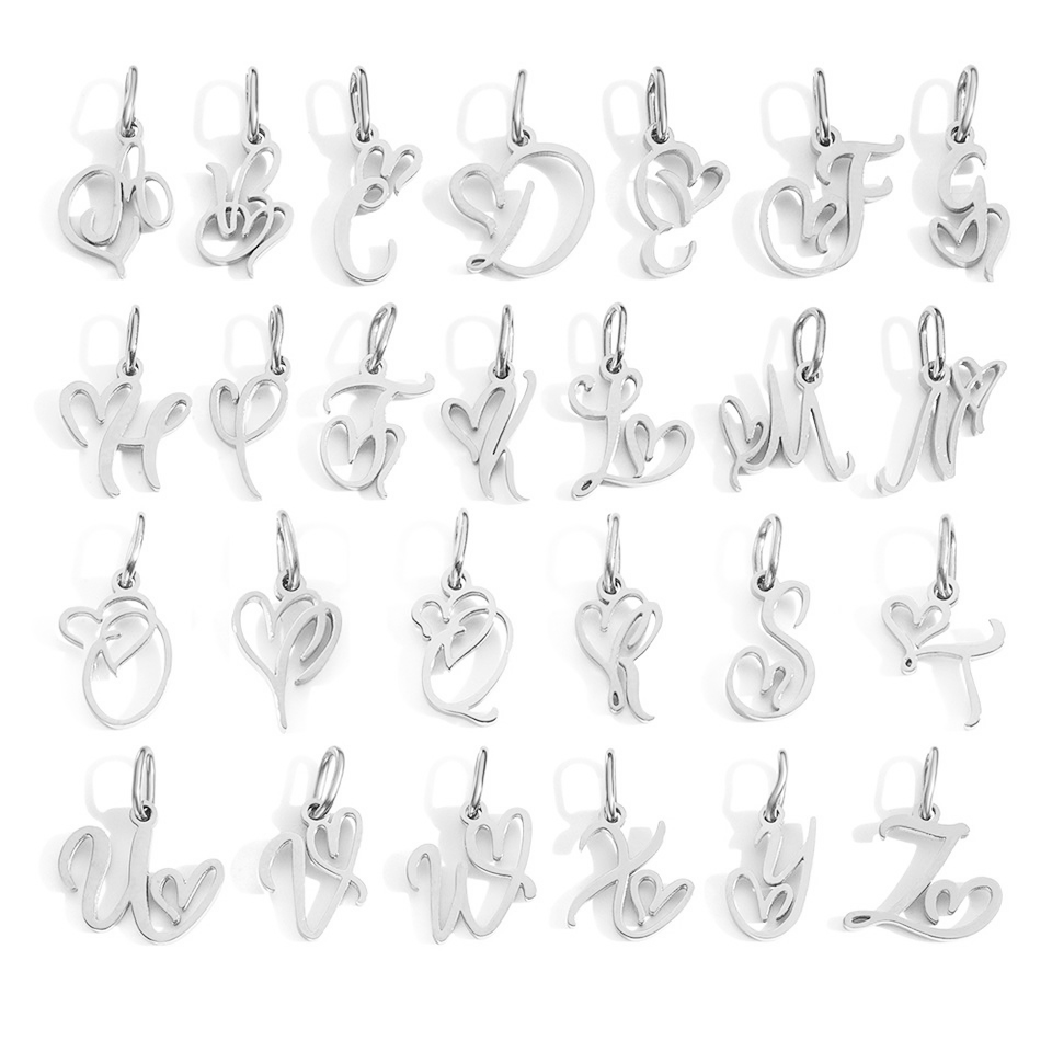 Dainty Heart Letter Initial Necklace — product detail