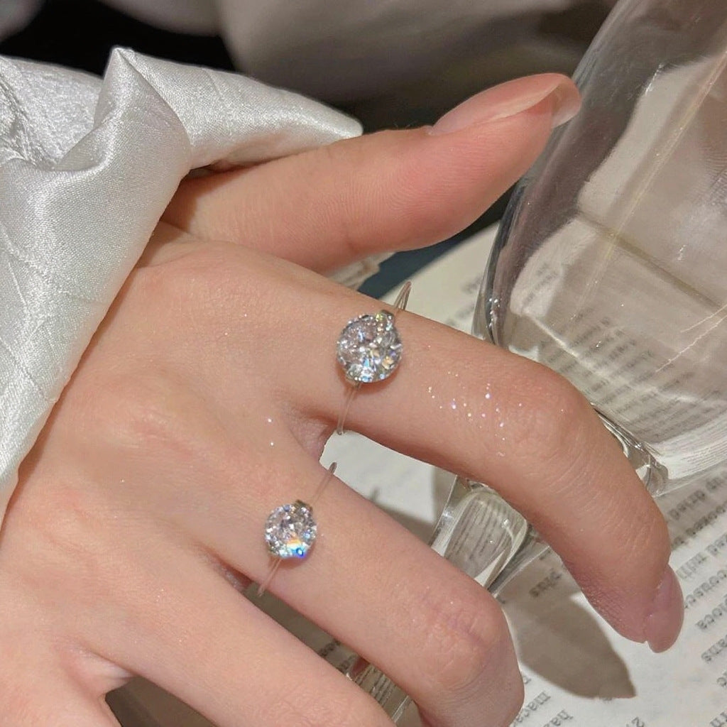 S925 1-2 Carat Moissanite Invisible Band Ring — product detail