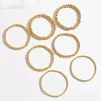 7pcs Gold Beaded Bracelet Stack — product detail