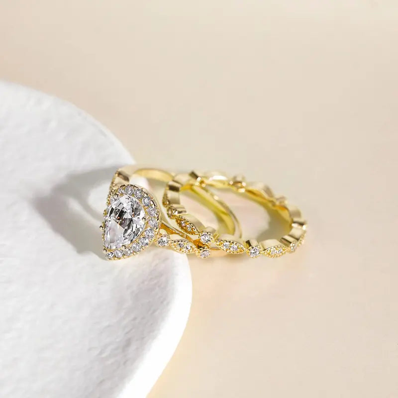 2pc Pear Cut Ring Set — product detail