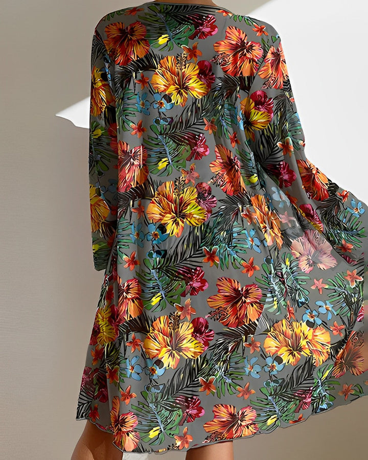 Flora | Tropical Print Bikini Set with Cover-up
