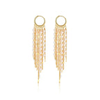 14k Tassel Chain Hoop Earrings — product detail