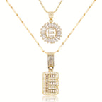 2pc 14k Sparkling Letter Initial Necklaces — product detail