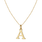 14k Minimal Serif Initial Necklace — product detail