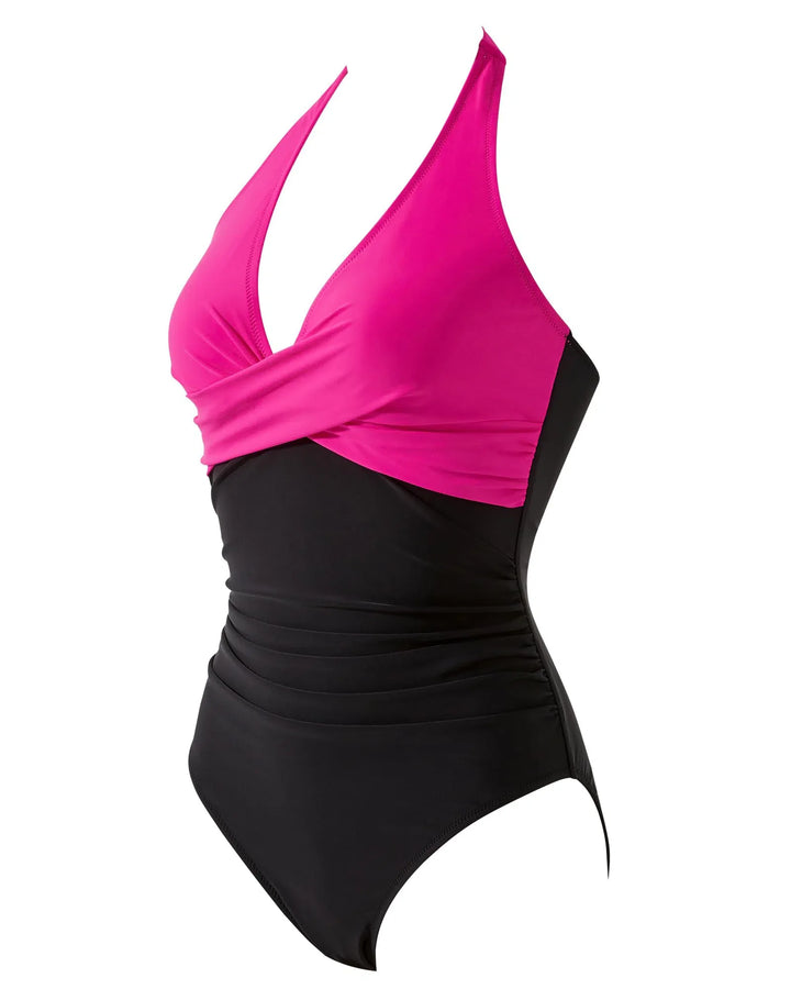 CHARLOTTE AVALON | FLORAL HALTER SWIMSUIT FOR WOMAN