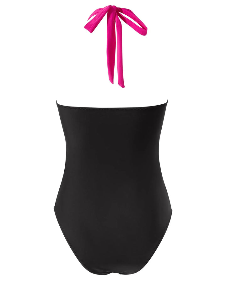 CHARLOTTE AVALON | FLORAL HALTER SWIMSUIT FOR WOMAN