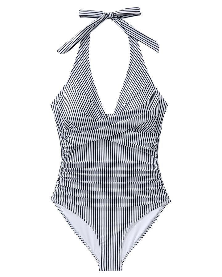 CHARLOTTE AVALON | FLORAL HALTER SWIMSUIT FOR WOMAN