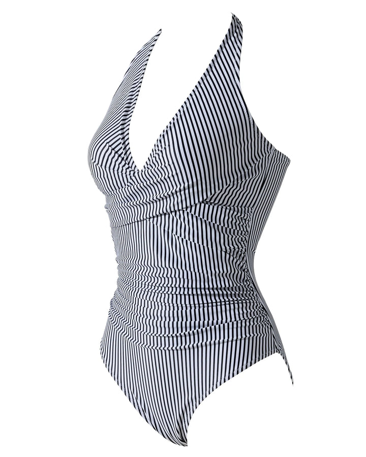 CHARLOTTE AVALON | FLORAL HALTER SWIMSUIT FOR WOMAN