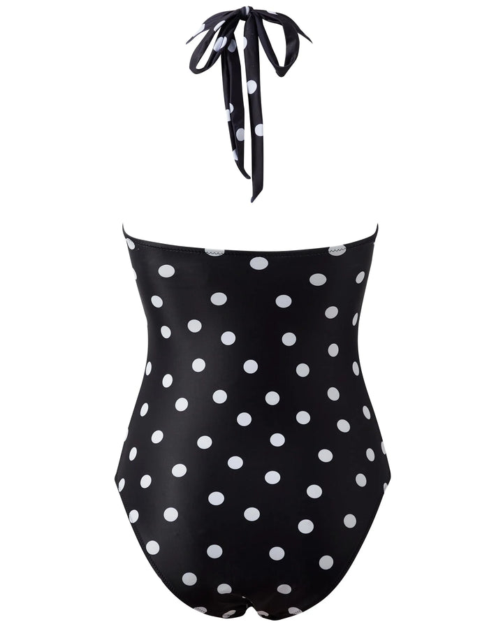 CHARLOTTE AVALON | FLORAL HALTER SWIMSUIT FOR WOMAN
