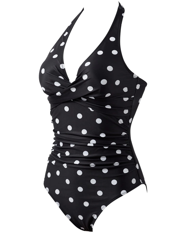 CHARLOTTE AVALON | FLORAL HALTER SWIMSUIT FOR WOMAN