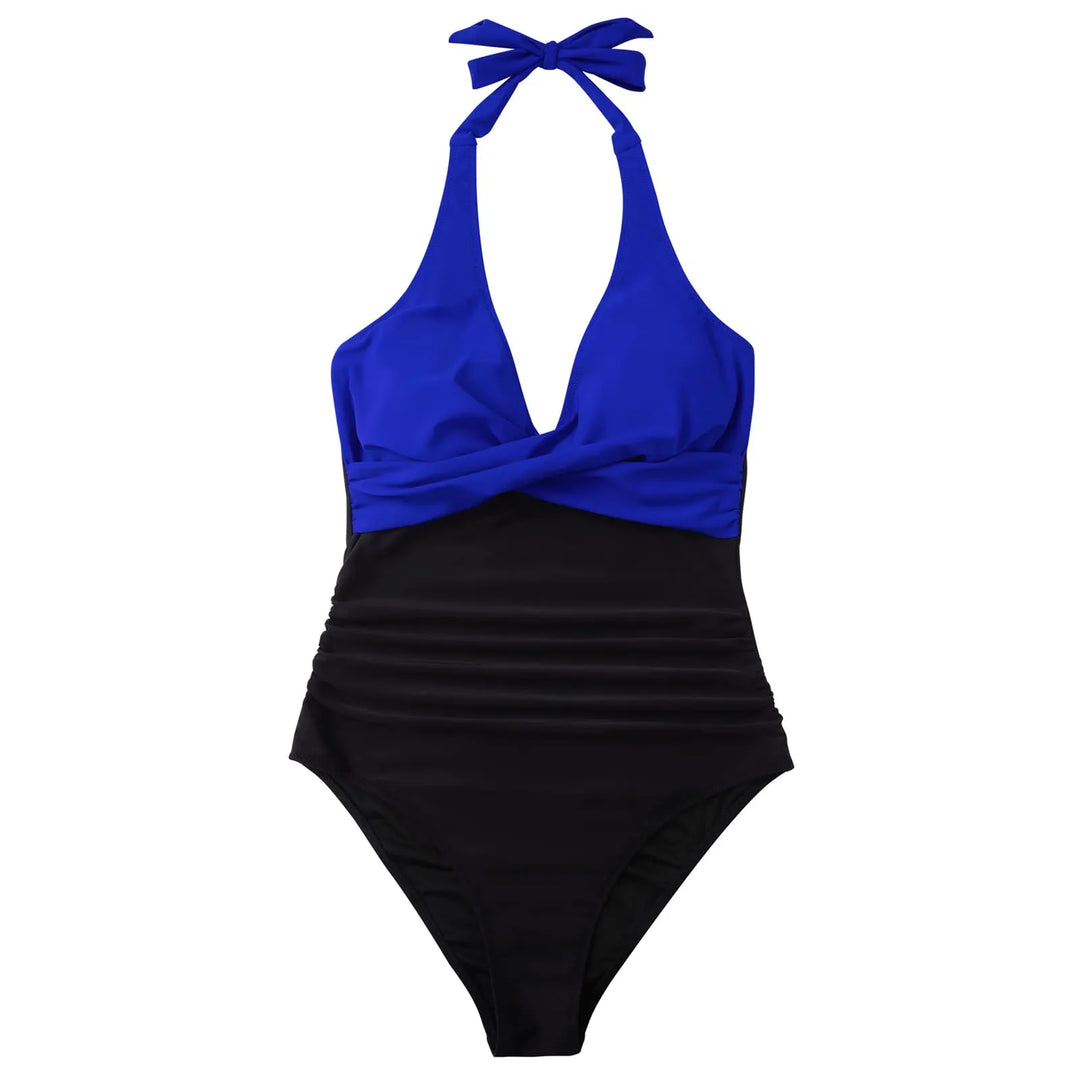 CHARLOTTE AVALON | FLORAL HALTER SWIMSUIT FOR WOMAN