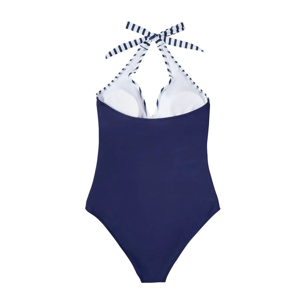 CHARLOTTE AVALON | FLORAL HALTER SWIMSUIT FOR WOMAN