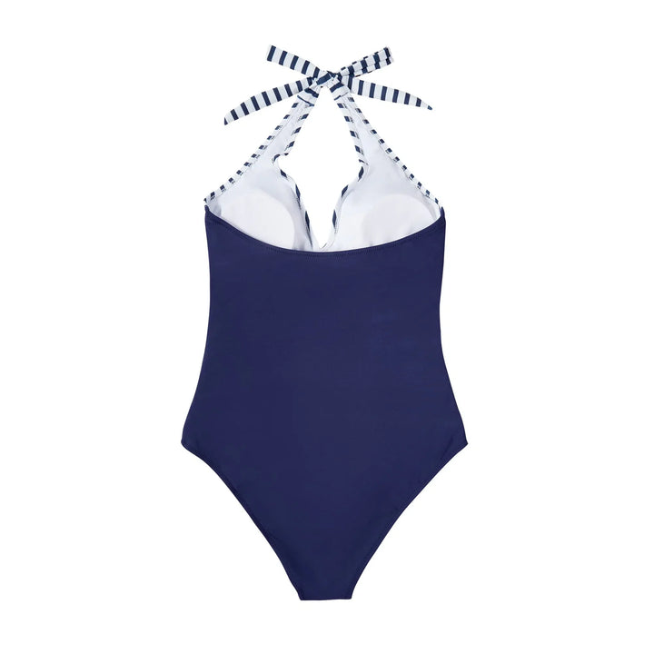 CHARLOTTE AVALON | FLORAL HALTER SWIMSUIT FOR WOMAN